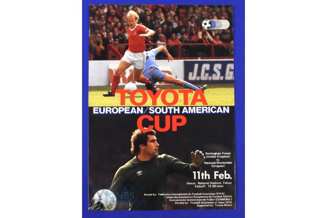 1980 European/South American Cup final in Tokyo Nottingham Forest v Nacional 4-page team supplement;