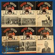 1948/49 Manchester Utd Div. 1 home match programmes Blackpool, Wolves, Newcastle Utd, Liverpool,