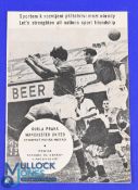 1957/58 Dukla Prague v Manchester Utd European Cup match programme 4 December 1957 at Prague,