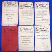 Wigan Rugby League programmes 1943/44 to include Keighley Bradford Northern x2 Wakefield Oldham &