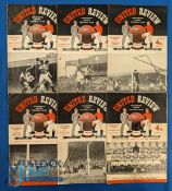 1956/57 Manchester Utd home league match programmes Sunderland, Aston Villa, Everton (FAC),
