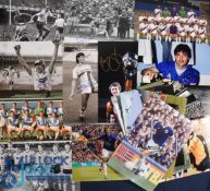Collection of football signed photographs 1950s - 1980s including Gil Merrick, Frank Worthington,