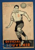 1929 FA Tour of South Africa Official Souvenir (produced by S.A. FA) 32 pages including List of