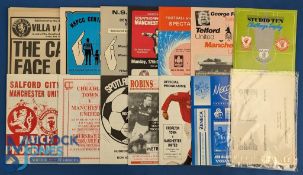 Selection of football programmes Manchester City v Manchester Utd former players (Book, Bell,