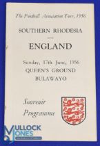 1956 FA Tour match: Southern Rhodesia v England at Queen's Ground Bulawayo 17 June 1956, 32 page
