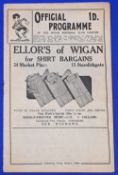 Wigan v Oldham 1936/37 Rugby League programme in good condition with small wear fold creases