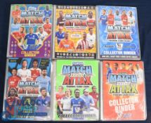 Topps Match Attax Football Cards: 7 part filled albums for the Premier League, 2007/08, 2010/011,