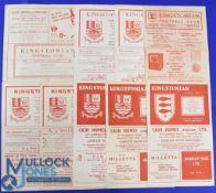 Kingstonian FC home match programmes 1947/48 neutral fixture Surrey Snr League v London University