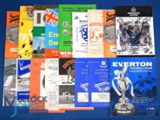 1961-2000 Football, Programmes: a mixed lot to include Swansea v Luton 1961, Everton 63 souvenir,
