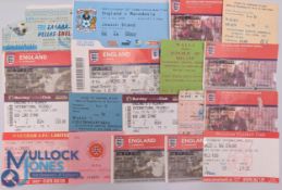 1985-2009 International Football Tickets, a collection to include full international friendlies, U21
