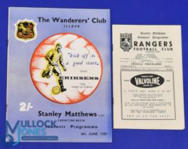 Stanley Matthews in South Africa: 1957 Southern Transvaal XI v Matthews XI (including Hewkins - ex