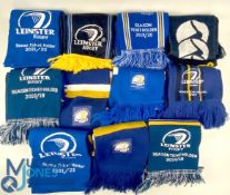Selection of Rugby Match Scarves (11): All Leinster Rugby featuring season ticket holders' Scarves