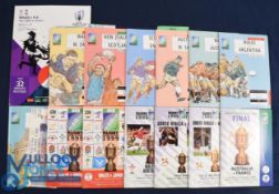 1991-2019 RWC Rugby Programmes etc (17): 1991: Wales v W Samoa (w/tkt), Argentina and Australia; W