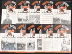 1953/54 Manchester Utd home match programmes v WBA, Preston NE, Burnley, Aston Villa, Blackpool,