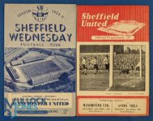 1953/54 Sheffield Utd v Manchester Utd/Aston Villa (double issue) (24th & 26th April 1954) plus