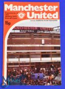 POSTPONED: 1978/79 Manchester Utd v Queens Park Rangers Div. 1 match programme, 13 January 1979 at