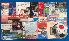 Selection of representative match programmes 1964 England v Germany (schools), 1971 England v N