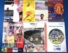 2000/01 Manchester Utd complete season home match programmes nos. 1 - 27 plus beamed back match