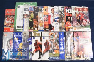 1999/2000 Manchester Utd complete season league aways (19) plus match tickets (19); Derby County