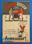 1946/47 Manchester Utd v Everton Div. 1 match programme 22 March 1947; staple removed, small rust