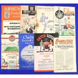 1951/52 Wolverhampton Wanderers away match programmes v Derby County, Huddersfield Town (heavy