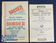 1956 Border v English FA XI match programme at Jan Smuts Ground, East London 23 May 1956, 32 pages