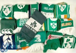 Selection of Rugby Match Scarves (16): Various Ireland Rugby Scarves (some duplication)