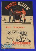 1947/48 Manchester Utd v Blackpool Div. 1 match programme 6 December 1947; fair. (1)