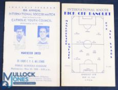 1960 American/Canada St Louis CYC All-Stars v Manchester Utd match programme 25 May 1960 at Public