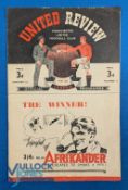 1947/48 Manchester Utd v Burnley Div. 1 match programme 1 January 1948; light crease, o/wise fair/
