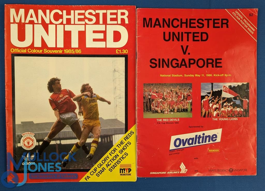 1986 Singapore v Manchester Utd official programme at the National Stadium 11 May 1986, 32 pages