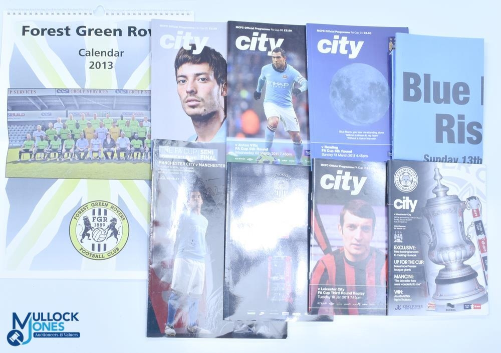 Modern Manchester City Football Programmes Mostly 2011 include cup matches, 2010 Notts v
