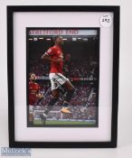 Manchester United Marcus Rashford Autographed Print features a colour print of Rashford with