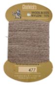 1x unused card of Chadwicks original 477 wool and nylon thread, as used by Frank Sawyer for his
