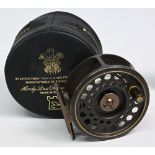 Hardy Bros "The Golden Prince" 5/6 alloy trout fly reel, 3" ventilated spool, 2 screw latch, brown