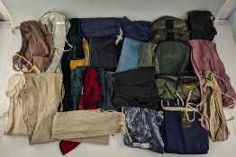 Collection of cloth and nylon Rod Bages, mostly unnamed bags, with a Hardy and Milbro bag noted,