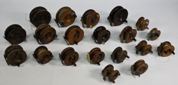 20x mahogany and brass reels, 4