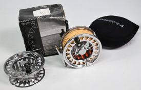 Scierra Traxion 5/6 alloy trout fly reel with spare spool, 3 ¼