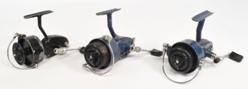 3x Mitchell fixed spool reels to include Garcia Mitchell 440A Match reel, a Mitchell 410A foot