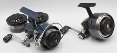 ABU Sweden 508 closed face spinning reel no markings to foot, RHW in good condition, t/w a Garcia