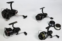 A collection of Mitchell fixed spool reels, all with good bail and run well, as follows: 386,