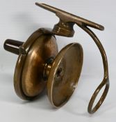 The Ever Popular Mallochs Patent all brass side casting reel, 3 ¼