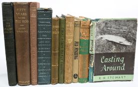 Vintage Fishing Books to include Casting Around essays on the Art of Angling 1948 R.N Stewart, Trout