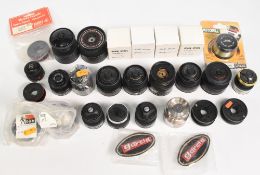 Quantity of spare spools for fixed spool reels includes Shimano, Mitchell, Abu Garcia, DAM et al,