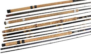A collection of match and course rods, all complete and ready to fish, as follows: Daiwa carbon