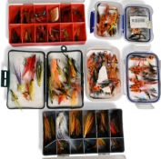 Large collection of salmon flies, singles doubles and trebles and tubes, in all sizes: Snowbee