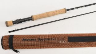 Snowbee Spectre RMXSP carbon trout fly rod, 9ft 4pc, line 8#, alloy double uplocking reel seat and