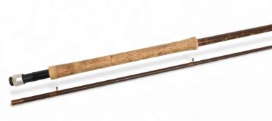 Rare Terry Eustace Shooter Ten Old School vintage glass fly rod, 10ft 2pc, alloy uplocking reel