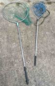 Large Salmon Gye Fishing Net (unbranded) with a good Sharpes of Aberdeen extending landing net, both