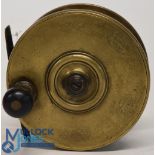 Malloch Patent Sun & Planet 4 ¼" all brass salmon fly reel, additionally stamped "Enright & Son,